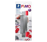 STAEDTLER - Fimo Accessoires - Blister 3 lames - 1 rigide, 1 souple, 1 ondulé - 8700 04, gris, Cutter