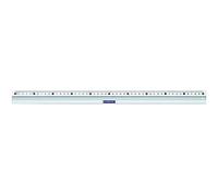 Staedtler Staedtler Mars 563, Règle en aluminium, bords anti-taches, patin anti-dérapant, 563 50, Plastique, Argenté, 50 cm