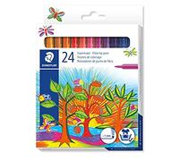 Noris – Stylo plume Noris Club à pointe fibre fine, couleurs assorties – Lot de 24