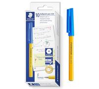 STAEDTLER Stick 430 F Lot de 100 stylos à bille Pointe fine Encre bleue