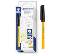 STAEDTLER Stick 430 F Lot de 100 stylos à bille Pointe fine Encre noire