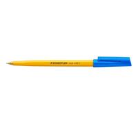 Staedtler Stick 430 - Stylo-Bille Pointe Fine Bleue | Avec capuchon et clip, le système de compensation de pression empêche les fuites - fiable - Réf. 430 F-3