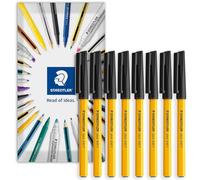 STAEDTLER Stick 430F Lot de 8 stylos à bille à pointe fine de 0,3 mm Noir