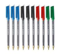 Staedtler Stick 430M Lot de 10 stylos à bille Taille M Coloris variés