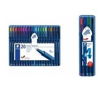 Triplus® Ball 437 Xb - Etui Chevalet Staedtler® Box 4 Stylos-Bille Pointe Large Assortis