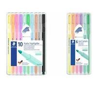 Staedtler Surligneurs Triplus 362 CSB6, pastel, pointe ogive 1-4 mm, étui 6 assortis