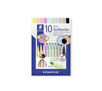 STAEDTLER Surligneur triplus, tige triangulaire ergonomique, largeur de ligne 1-4 mm, séchage en quelques secondes, tige en polypropylène garantissant une longue durée de vie, 10 surligneurs dans un étui en carton, 362 C10