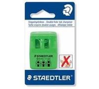 Staedtler Taille-crayon 512 – 2 usages avec réservoir – Vert fluo – Blister 1