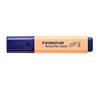 Staedtler Textsurfer Classic, Surligneur avec grand réservoir d'encre, séchage rapide sur le support, Largeur de trait de 1 à 5 mm, , Lot de 10 surligneurs de couleur pêche 364 C-405
