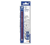 Staedtler Crayons graphite 110-2B 2B – Lot de 12 Multicolore