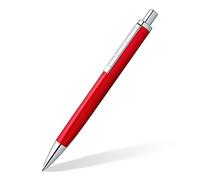 Staedtler Triplus 444, Stylo-bille triangulaire rouge de haute qualité, Encre de couleur bleue et pointe de taille moyenne, 444 M02-3