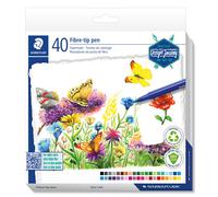 Staedtler Feutres triangulaires triplus color 323 C40-C – 1 mm, 40 feutres, plastique recyclé