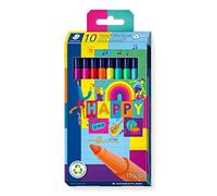 Staedtler - Triplus Color 323 - Etui Carton 10 Feutres Coloriage Pointe Moyenne 1 mm Assortis - Edition Happy - 323 C10 Ha