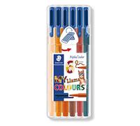 Staedtler Triplus Color 323 - Etui Chevalet Staedtler Box 6 Feutres Coloriage Pointe Moyenne 1 Mm Assortis - My Llama Colours