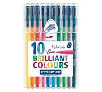 Staedtler Triplus Color Boîte De 10 Feutres De Coloriage Couleurs Assorties Pointe 1,0 Mm