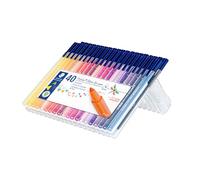 STAEDTLER Triplus Color, forme triangulaire ergonomique, adaptée aux enfants, pointe stable et résistante aux impressions, jeu de 40 couleurs brillantes, largeur de trait 1 mm, 323 SB40 Multicolore