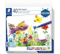 Staedtler Triplus Color Stylos-feutres Fibre?Lot De 40 Couleurs Assorties, 1.0mm