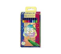 Staedtler triplus colour 323 pack de 10 stylos fins - trait d'env. 1 mm - encre à base d'eau - couleurs assorties