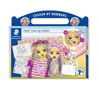 Staedtler triplus Colour by Numbers Fineliner - lot de 10 | Peinture par numéros avec 3 cartes postales - feutre fin ergonomique à corps triangulaire - Réf. 34 CBN03