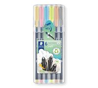 Staedtler Fineliner Triplus 334 SB6 Boîte de 6 stylos couleurs pastel
