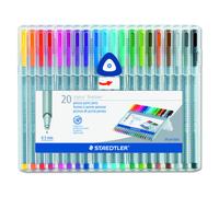Staedtler Triplus Fineliner Gamme Complète Coffret De 20 Couleurs Assorties 334