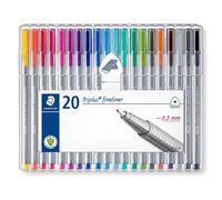 Staedtler Triplus Fineliner Gamme Complète Coffret De 20 Couleurs Assorties 334