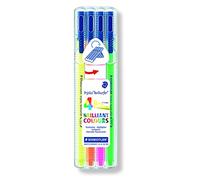 Staedtler Surligneurs Triplus 362 CSB4 – pointe ogive 1–4 mm fluorescents, étui 4 assortis
