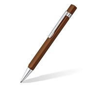 Staedtler TRX, Stylo-bille triangulaire brun de haute qualité en aluminium anodisé, Encre de couleur noire et pointe de taille large, Fourni avec un étui mat élégant à emporter partout, 440TRX7B-9