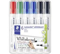 Staedtler Whiteboardmarker Lumocolor 6St Box 351 WP6 X Set de marqueurs pour tableau blanc rouge, bleu, vert, noir 6 pc(s)