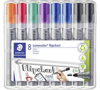 Staedtler Marqueur Lumocolor 356 - Pointe 2 mm pour blocs à carreaux - Lot de 8 - Sans odeur