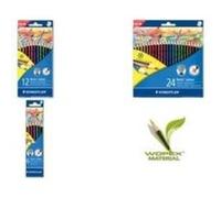 STAEDTLER - Noris Colour 185 - Crayons de couleur - Assortiment de 6 couleurs - Bois upcyclé - 185 C6
