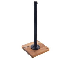 Ständer für Papierhandtuch, Metall, Holz, schwarz RIVER 35 cm