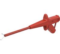 Stäubli SKPS4 RT Pince crocodile de sécurité enfichable 4 mm CAT II 1000 V rouge