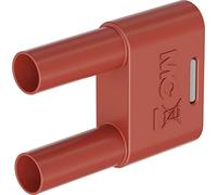 Stäubli SKS-4N-19 Connecteur de connexion rouge Diamètre de la tige : 4 mm Espacement des broches : 19 mm 1 pièce