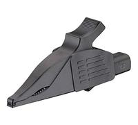 Stäubli XDK-1033 SW Pince crocodile de sécurité enfichable 4 mm CAT II 1000 V noir
