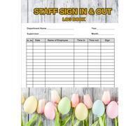 Staff sign in & out log book: Daily attendance tracker for offices, schools & construction sites