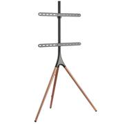 Staffelei-Studio-Tv Support Trépied pour Écrans 32“ - 75“ Noir Noyer