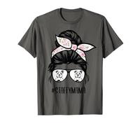 Staffie Mom Lunettes pour chignon Staffordshire Bull T-Shirt