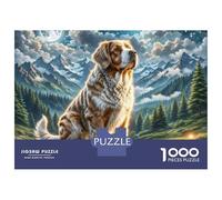 Staffordshire Bull Terrier 1000 Pièces Carton Extra-épais Puzzle De Qualité Supérieure Loyal Dog Extrêmement Difficile Défi Unique Puzzles Cadeaux pour La Famille Et Les Amis 52x38cm/1000pcs