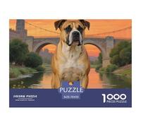 Staffordshire Bull Terrier Puzzle 1000 Pièces DIY Divertissement Puzzles Classiques Chien Mignon Puzzle Difficile Impossible pour Adultes pour Enfants À Partir De 14 Ans70x50cm/1000pcs