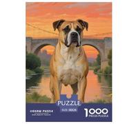 Staffordshire Bull Terrier Puzzle 1000 Pièces DIY Divertissement Puzzles Classiques Chien Mignon Puzzle Difficile Impossible pour Adultes pour Enfants À Partir De 14 Ans38x26cm/1000pcs