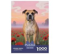 Staffordshire Bull Terrier Puzzle De 1000 Pièces pour Adultes DIY Divertissement Puzzles Classiques Chien Mignon Illustration Colorée pour Enfants À Partir De 14 Ans70x50cm/1000pcs