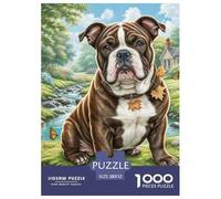 Staffordshire Bull Terrier Puzzles 1000 Pièces pour Adultes Qualité Supérieure Difficile Et Stimulant Activité Familiale 52x38cm/1000pcs