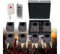Stage Equipment Kit télécommande sans fil avec valise pour fêtes et mariages 8 bases et 2 télécommandes Portée 70 m