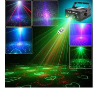 Stage Laser éclairage LED 5 Objectif 80 Patterns RG RB Mini Led Laser Projecteur 3W Blue Light Effect Lumières Voir DJ Disco Party
