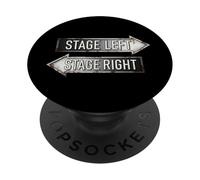 Stage Left Stage Right Theater Drama Play Funny Thespian PopSockets PopGrip Adhésif