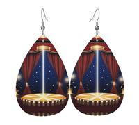 Stage Magic Print Pendants d'oreilles pour femme - Bijoux légers en forme de larme, accessoire de fête, créoles tendance