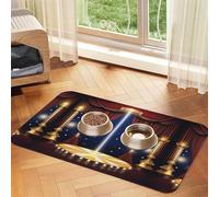 Stage Magic Tapis d'alimentation antidérapant en cuir absorbant pour animal domestique 30 x 45 cm, séchage rapide, imperméable, lavable