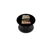 Stage Manager Casque Backstage Theater PopSockets PopGrip Adhésif