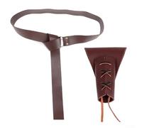 Stage Performance Support d'épée en cuir avec ceinture de soutien de 150 cm Marron